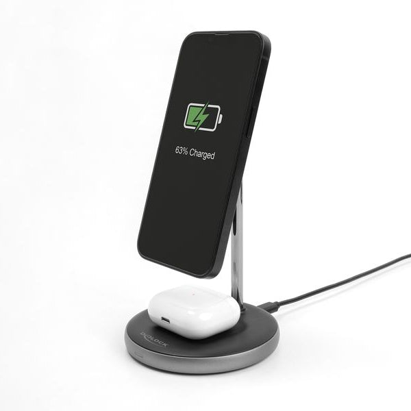 Delock Wireless Charger 2 in 1 mit 5 W / 7.5 W / 10 W / 15 W – Qi