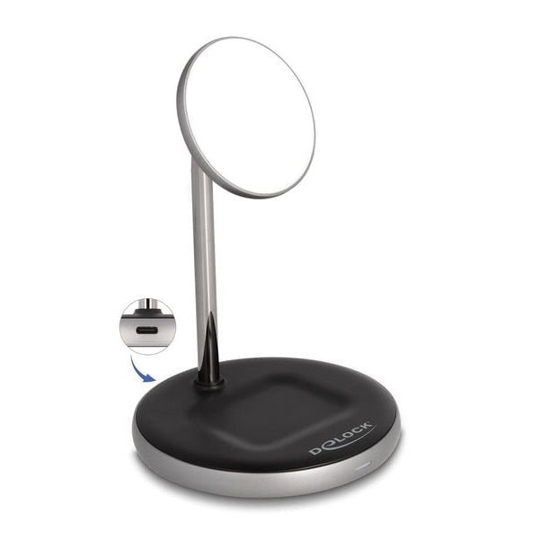 Delock Wireless Charger 2 in 1 mit 5 W / 7.5 W / 10 W / 15 W – Qi