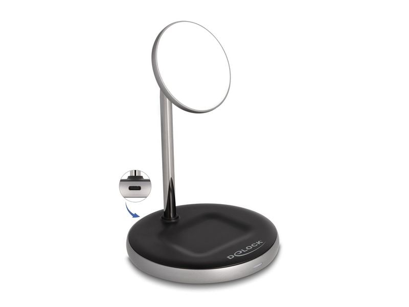 Delock Wireless Charger 2 in 1 mit 5 W / 7.5 W / 10 W / 15 W – Qi