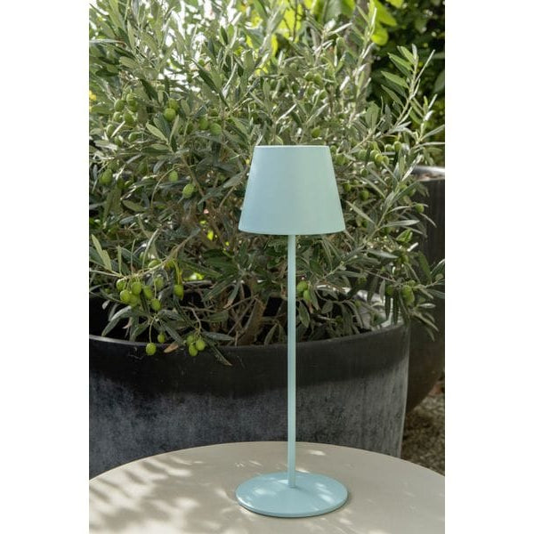 STT Tischleuchte Motion USB Luna, 23 LEDs, Ø 12 x 38 cm, Iceblue