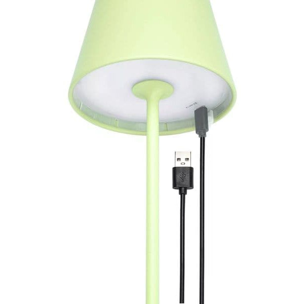 STT Tischleuchte Motion USB Luna, 23 LEDs, Ø 12x38cm, Light Mint