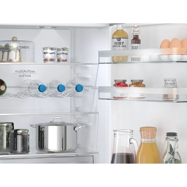 Siemens Kühl-Gefrierkombination KG36N2ICF Silber, Rechts, Wechselbar