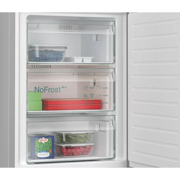 Siemens Kühl-Gefrierkombination KG36N2ICF Silber, Rechts, Wechselbar