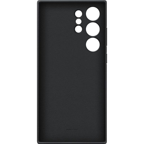 Samsung Back Cover Vegan Leather Galaxy S24 Ultra Schwarz