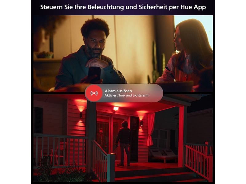 Philips Hue Secure Flutlichtkamera Schwarz