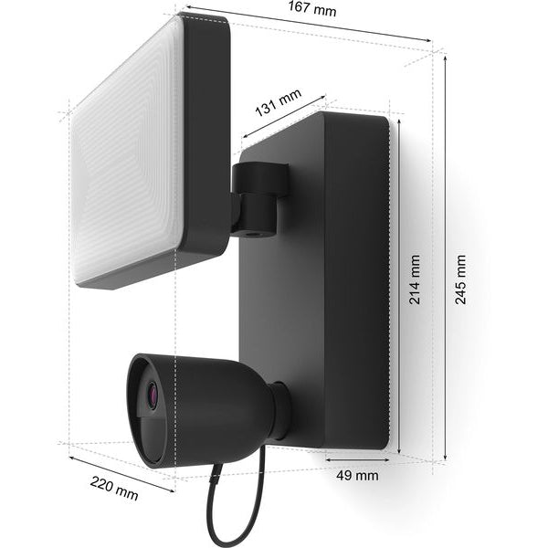 Philips Hue Secure Flutlichtkamera Schwarz