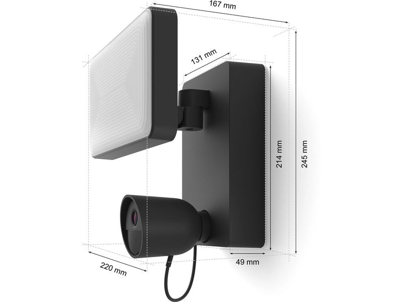 Philips Hue Secure Flutlichtkamera Schwarz
