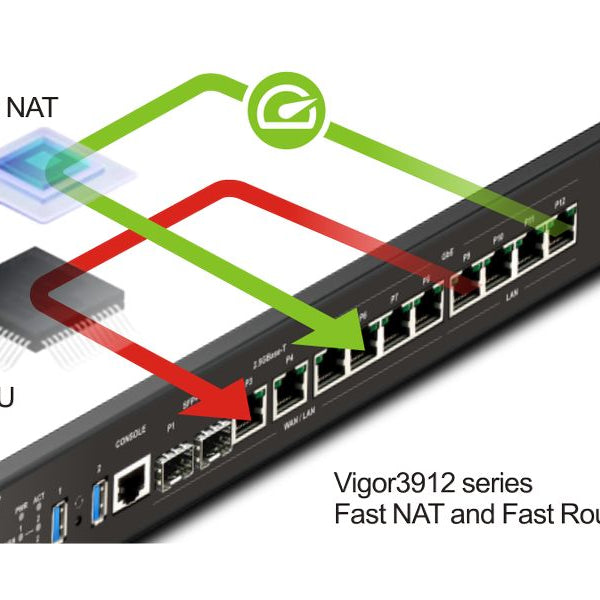 DrayTek Router Vigor 3912s 256 GB M.2 SSD