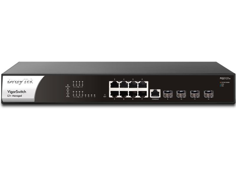 DrayTek PoE+ Switch VigorSwitch PQ2121x 12 Port