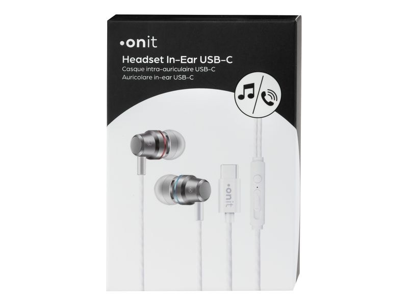 onit In-Ear-Kopfhörer USB Typ-C Weiss