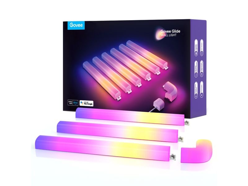 Govee Wandleuchte Glide, 6+1, 1.8 m, RGBIC