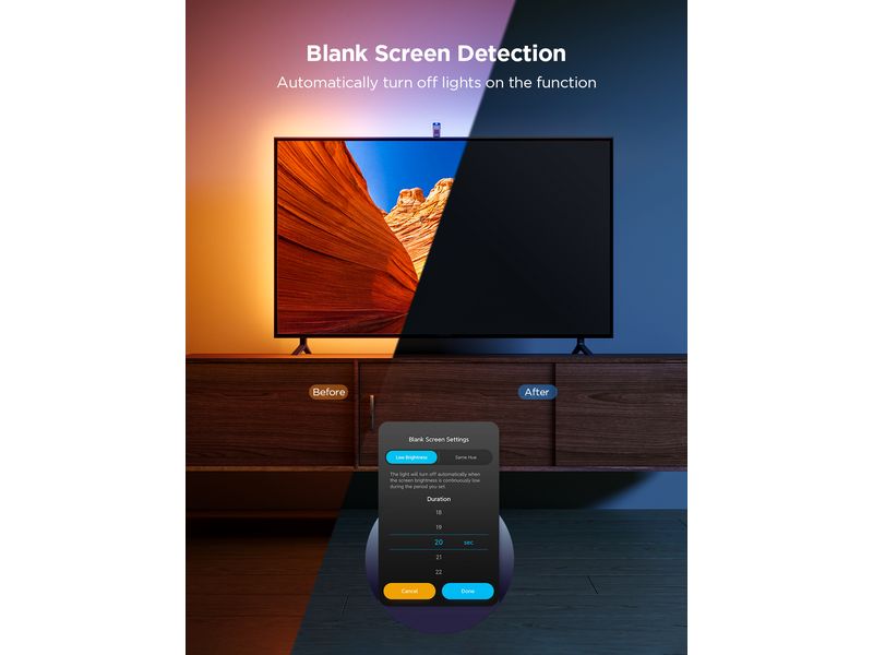 Govee Envisual TV Backlight T3, 75"-85", RGBICW, WiFi, BT