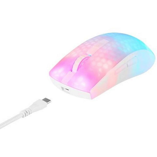 DELTACO Gaming-Maus GAM-145-W Weiss/Trasparent