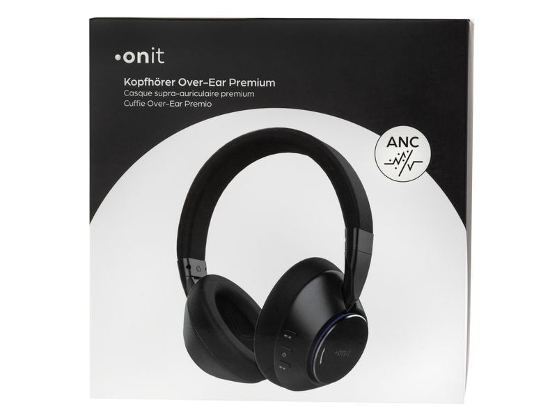 onit Wireless Over-Ear-Kopfhörer ANC Schwarz