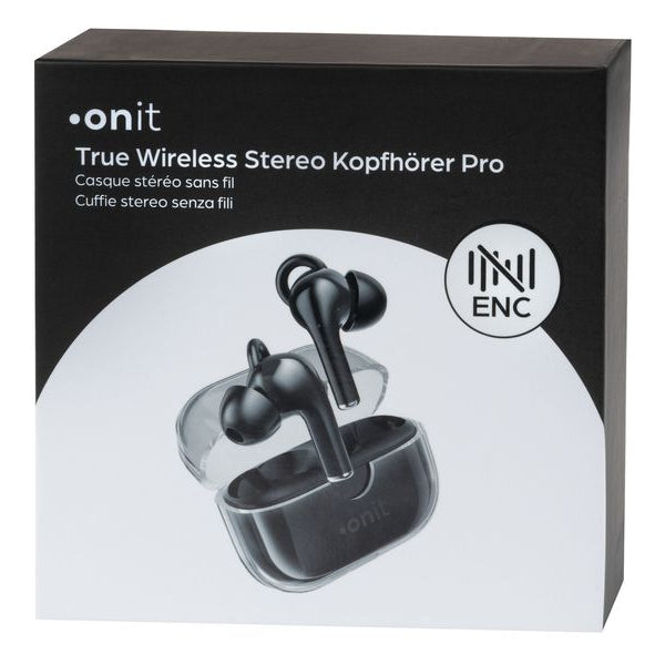 onit True Wireless In-Ear-Kopfhörer Pro Schwarz