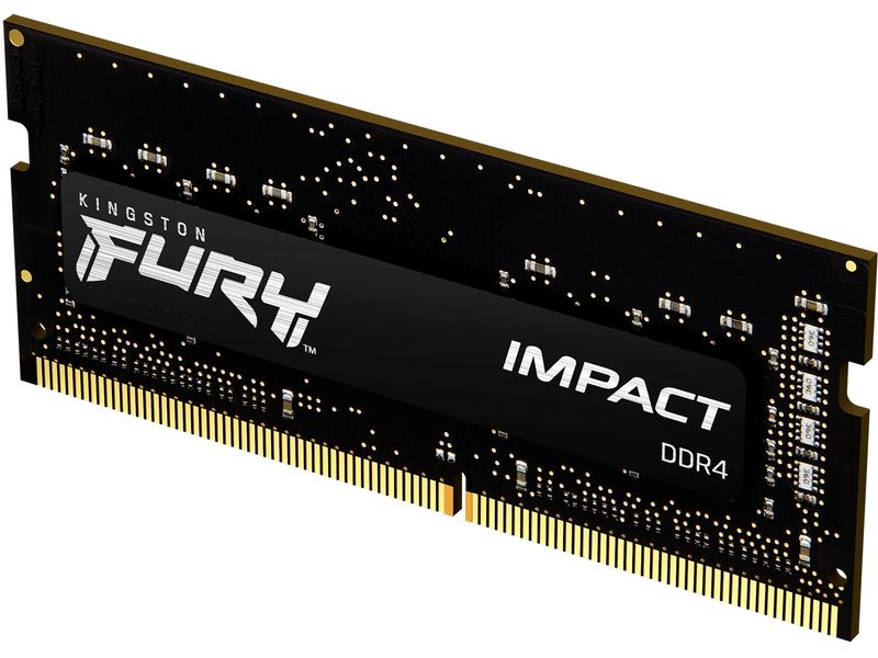 Kingston Fury Impact, SO-DIMM, DDR4, 8GB, 3200MHz - schwarz