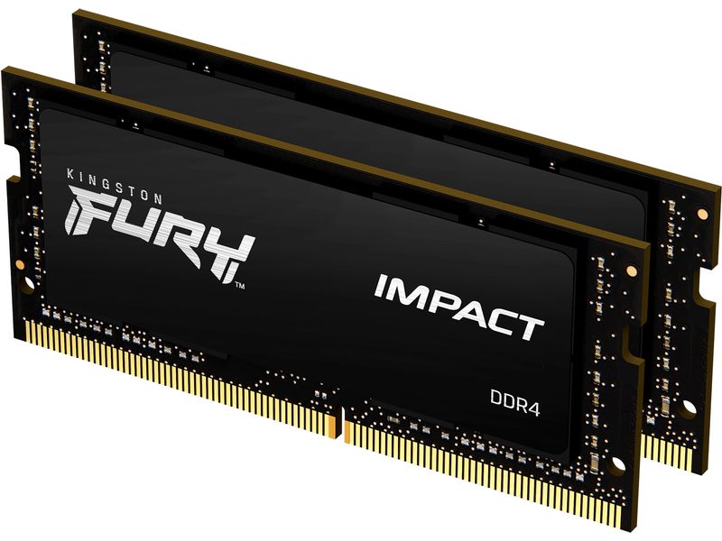 Kingston Fury Impact, SO-DIMM, DDR4, 64GB (2 x 32GB), 3200MHz - schwarz