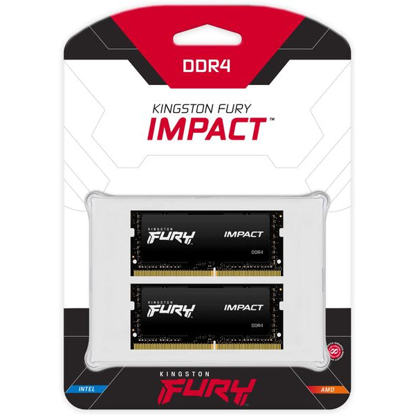 Kingston Fury Impact, SO-DIMM, DDR4, 64GB (2 x 32GB), 3200MHz - schwarz