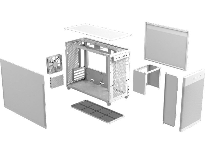 ASUS PC-Gehäuse AP201 MicroATX Weiss