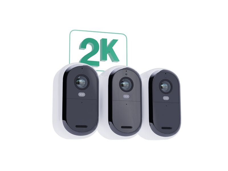Arlo Essential Outdoor 2K (Gen 2) VMC3350 Weiss, 3er Set