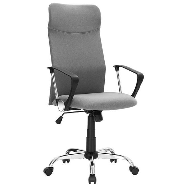 Songmics Bürostuhl mit Polsterrücken und Armlehnen, Grau
