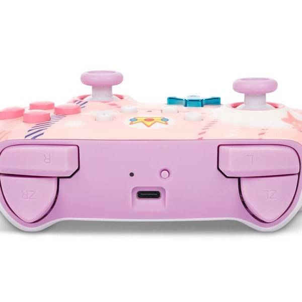 Power A Enhanced Wireless Controller Princess Peach Plaid