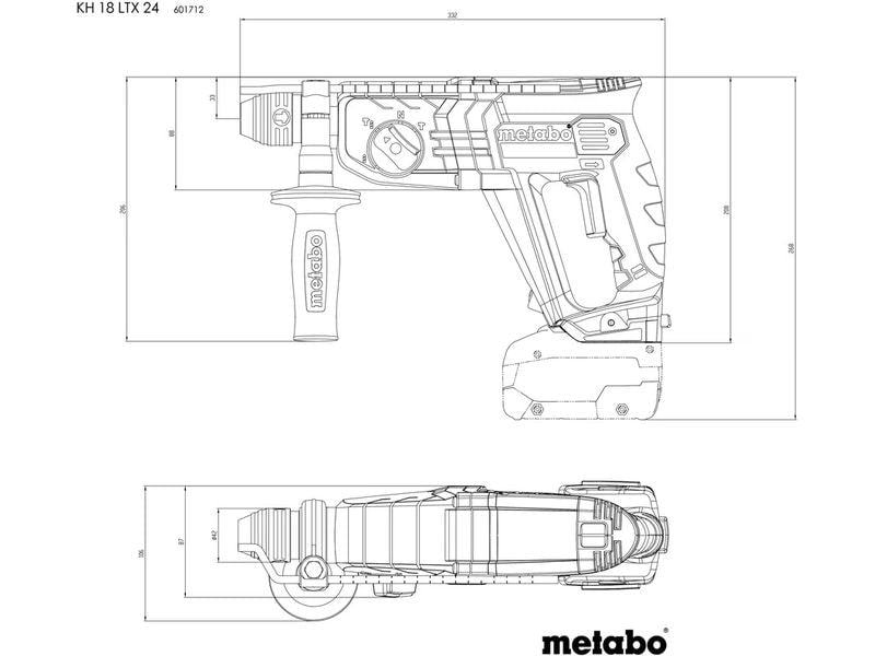 Metabo Bohr-Meisselhammer KH 18 LTX 24, Solo