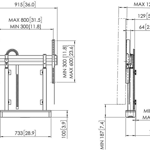 Vogel's TV-Lift Rise 2008 Schwarz