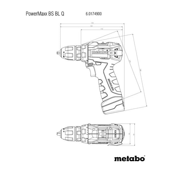 Metabo Akku-Bohrschrauber Powermaxx BS BL Q, 12 V, Kit