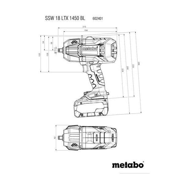 Metabo Akku-Schlagbohrschrauber SSW 18 LTX 1450 BL, 18 V, Solo