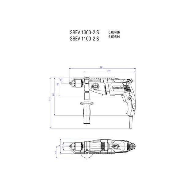 Metabo Schlagbohrmaschine SBEV 1300-2 S
