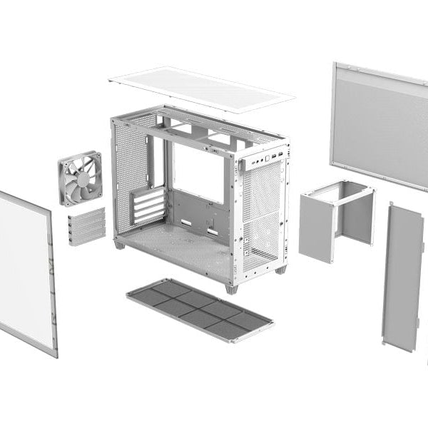 ASUS PC-Gehäuse AP201 MicroATX TG Weiss