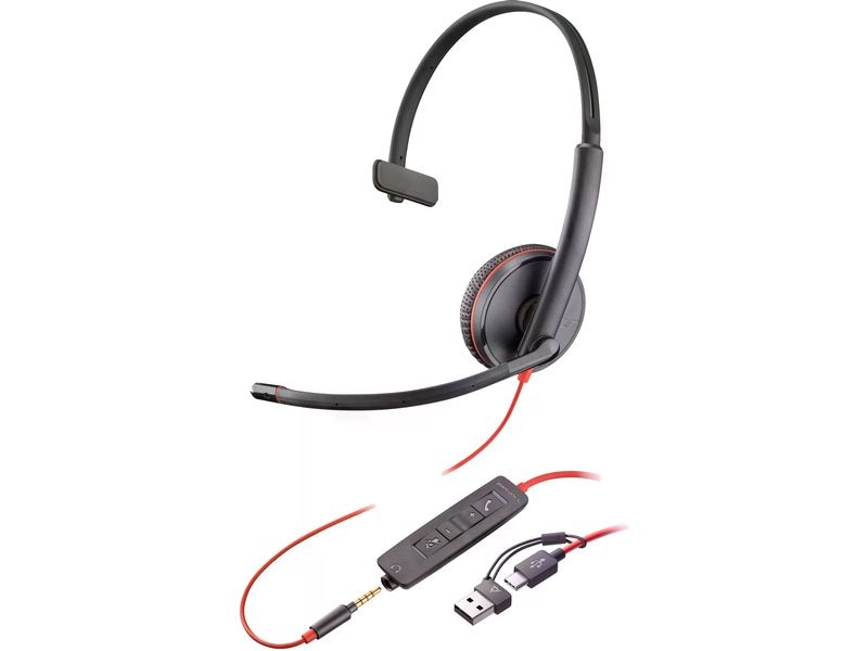 Poly Headset Blackwire 3215 Mono USB-A/C