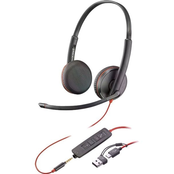 Poly Headset Blackwire 3225 Duo USB-A/C