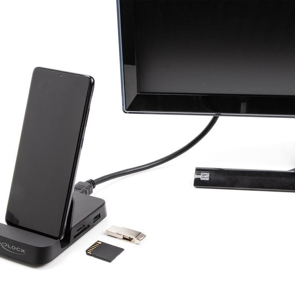 Delock Dockingstation 4K mit integrierter Halterung