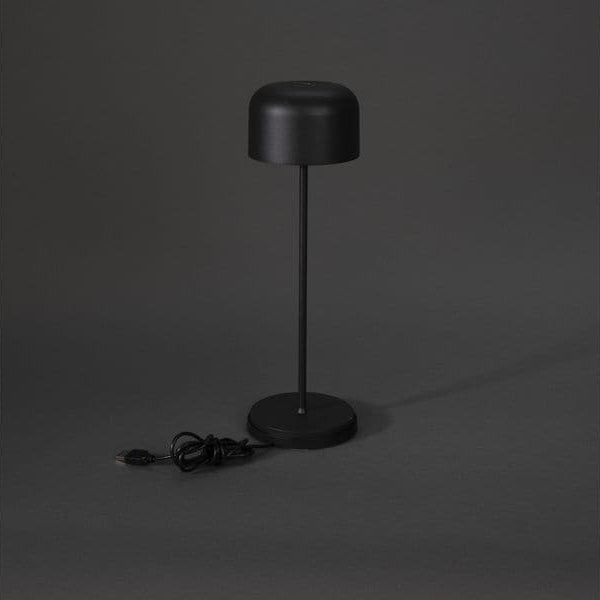 Konstsmide Tischleuchte Lille USB, 2200 / 2700 K, 3.5 W, Schwarz