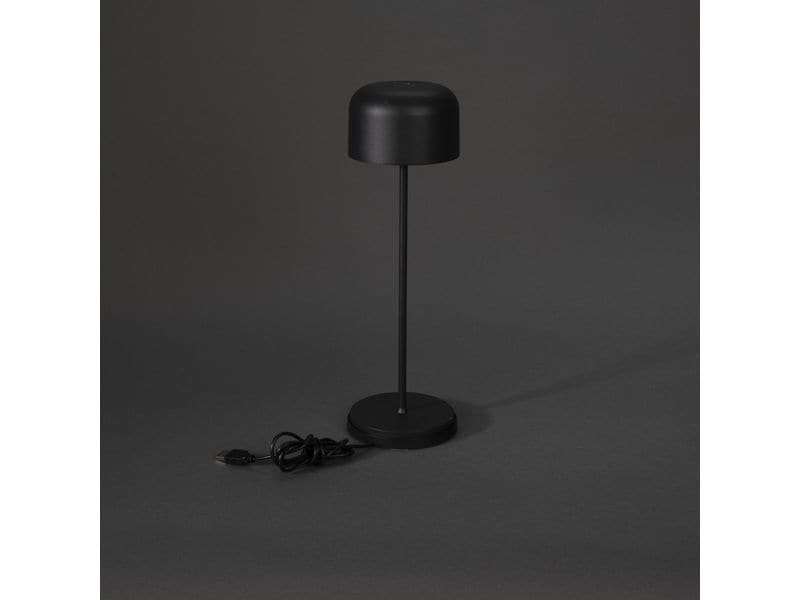 Konstsmide Tischleuchte Lille USB, 2200 / 2700 K, 3.5 W, Schwarz