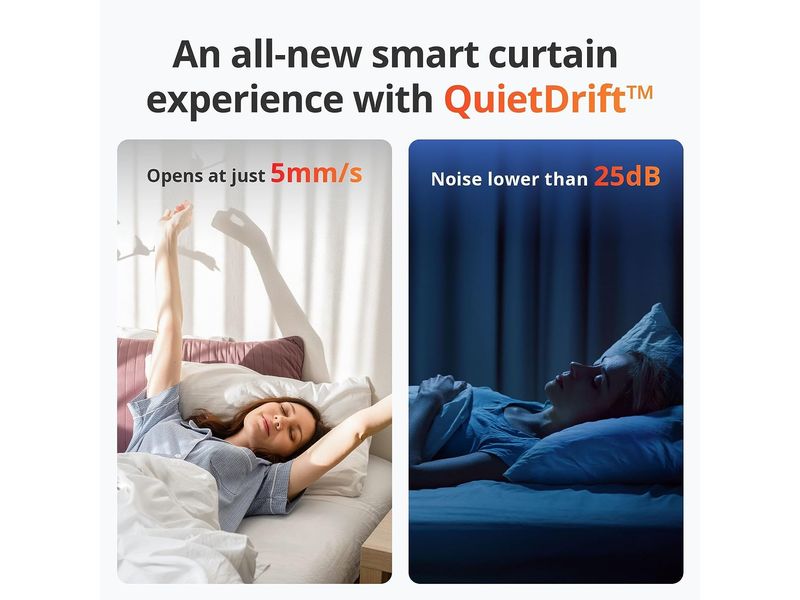 SwitchBot Curtain 3, U Schiene, Weiss