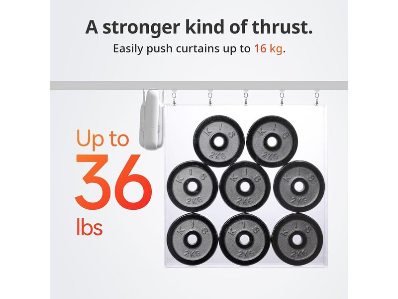 SwitchBot Curtain 3, U Schiene, Weiss