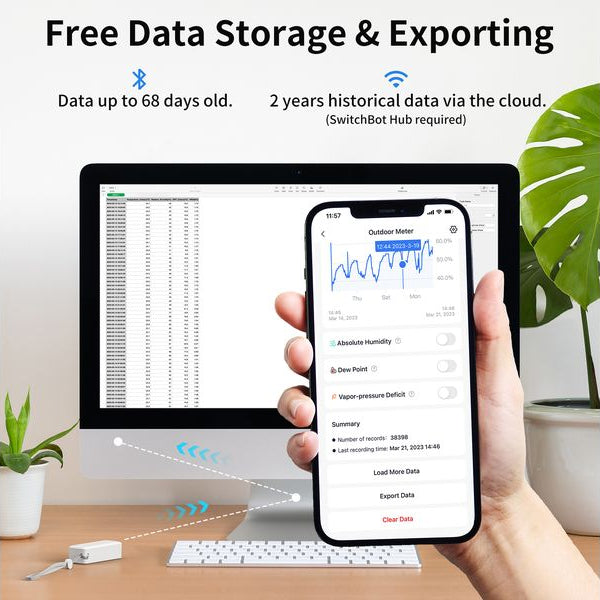 SwitchBot Wi-Fi Thermometer & Hygrometer, Weiss