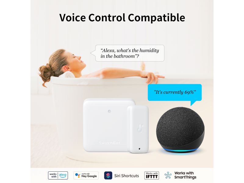 SwitchBot Wi-Fi Thermometer & Hygrometer, Weiss