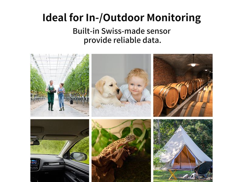 SwitchBot Wi-Fi Thermometer & Hygrometer, Weiss