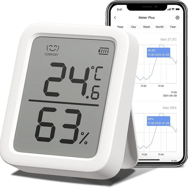 SwitchBot Smartes Innen-Thermometer, Weiss, Bluetooth