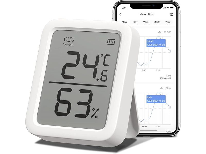 SwitchBot Smartes Innen-Thermometer, Weiss, Bluetooth