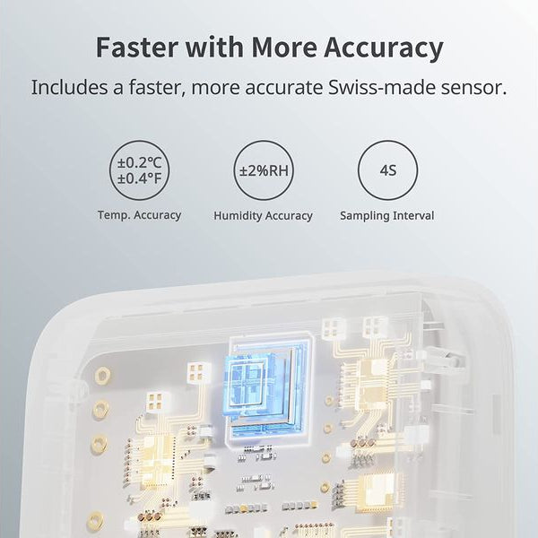 SwitchBot Smartes Innen-Thermometer, Weiss, Bluetooth