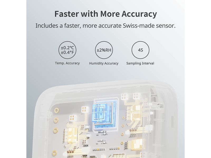 SwitchBot Smartes Innen-Thermometer, Weiss, Bluetooth