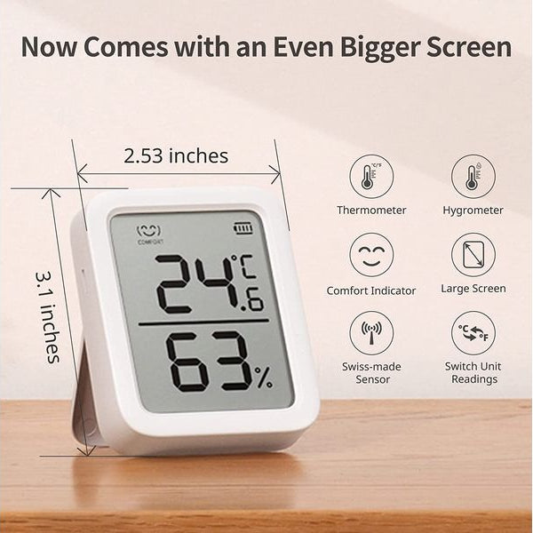 SwitchBot Smartes Innen-Thermometer, Weiss, Bluetooth