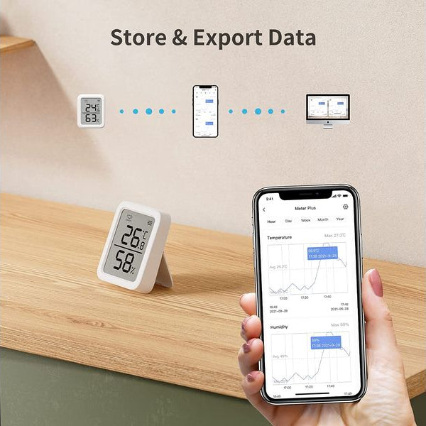 SwitchBot Smartes Innen-Thermometer, Weiss, Bluetooth