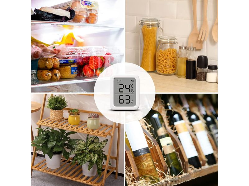 SwitchBot Smartes Innen-Thermometer, Weiss, Bluetooth