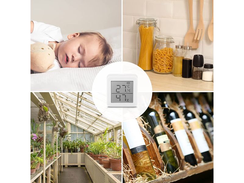 SwitchBot Smartes Innen-Thermometer, Weiss